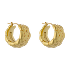 Arracadas panal oro amarillo 14K
