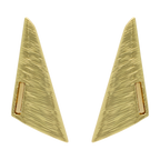 Aretes cono largos textura 14K
