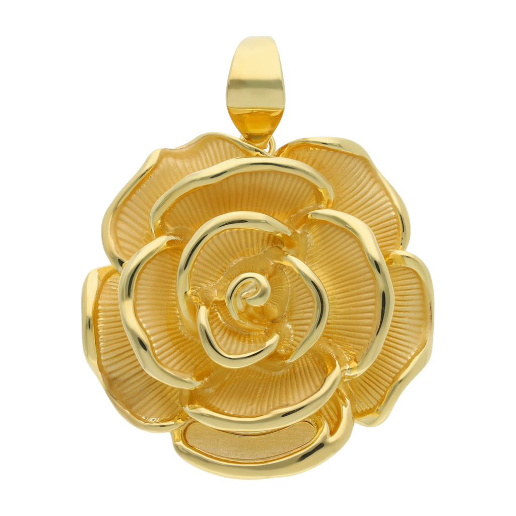Dije flor grande oro amarillo 14K