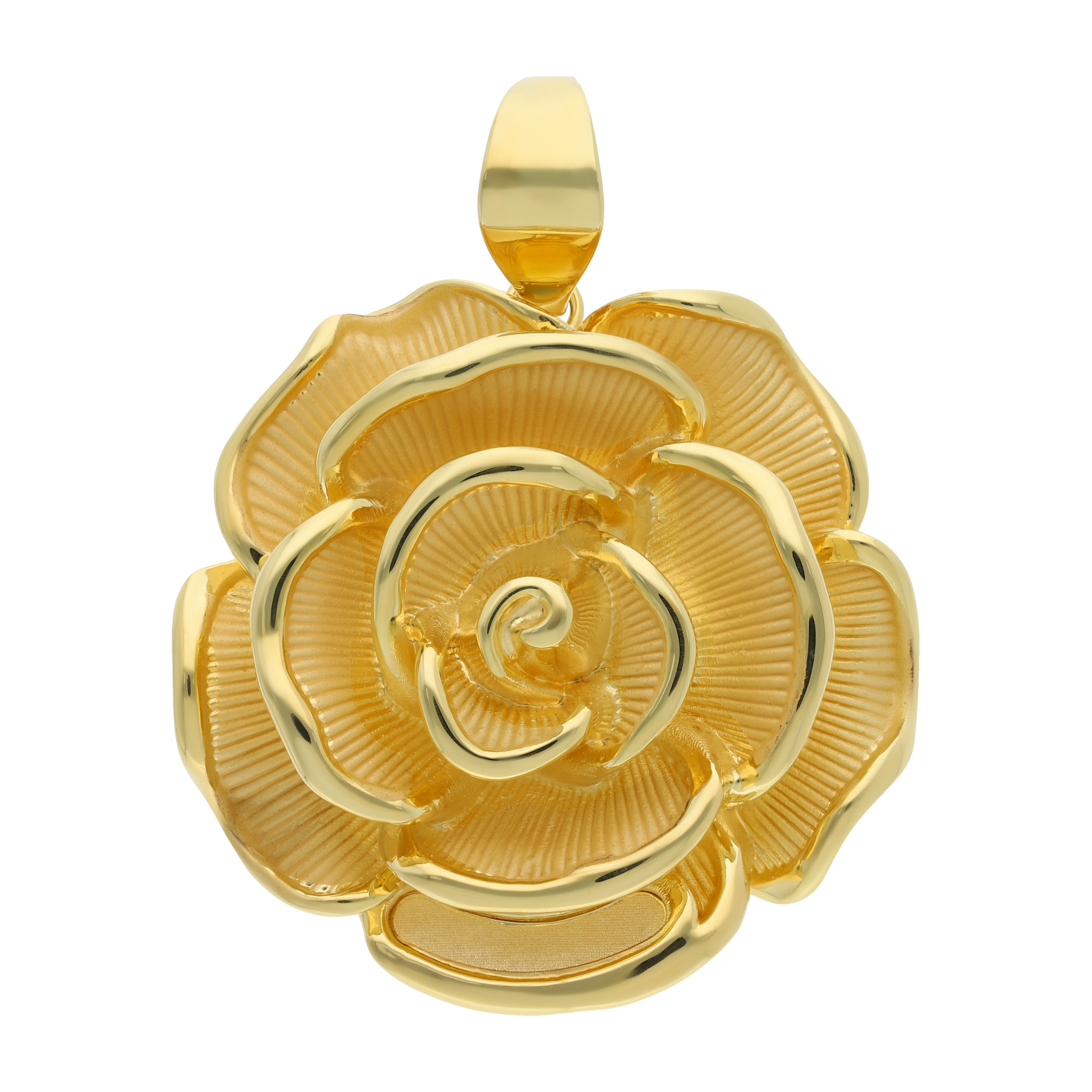 Dije flor grande oro amarillo 14K