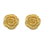 Aretes flor grande oro amarillo 14K