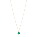 Collar ágata verde redonda oro amarillo 14K