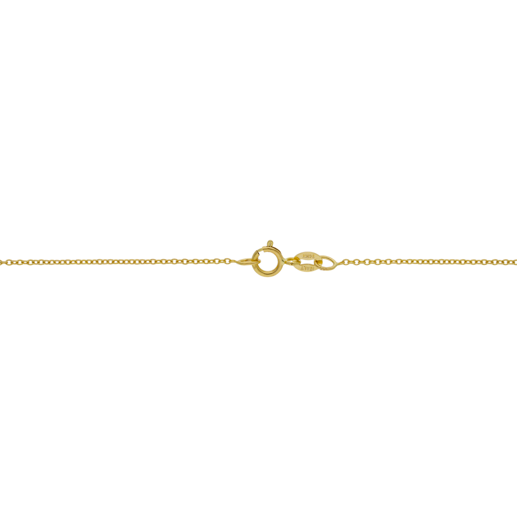 Collar ágata verde redonda oro amarillo 14K
