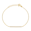 Pulsera barra circonias 14K