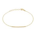 Pulsera barra circonias 14K