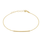 Pulsera barra circonias 14K
