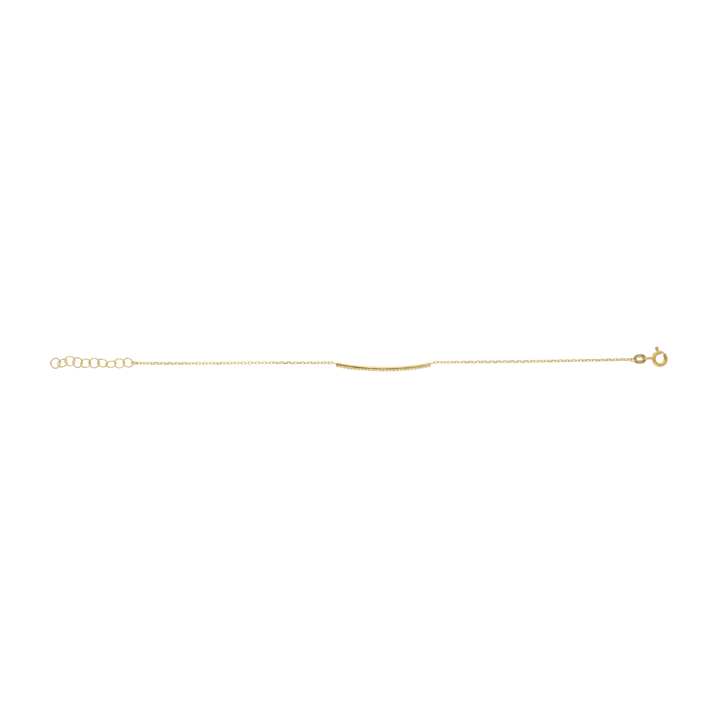 Pulsera barra circonias 14K