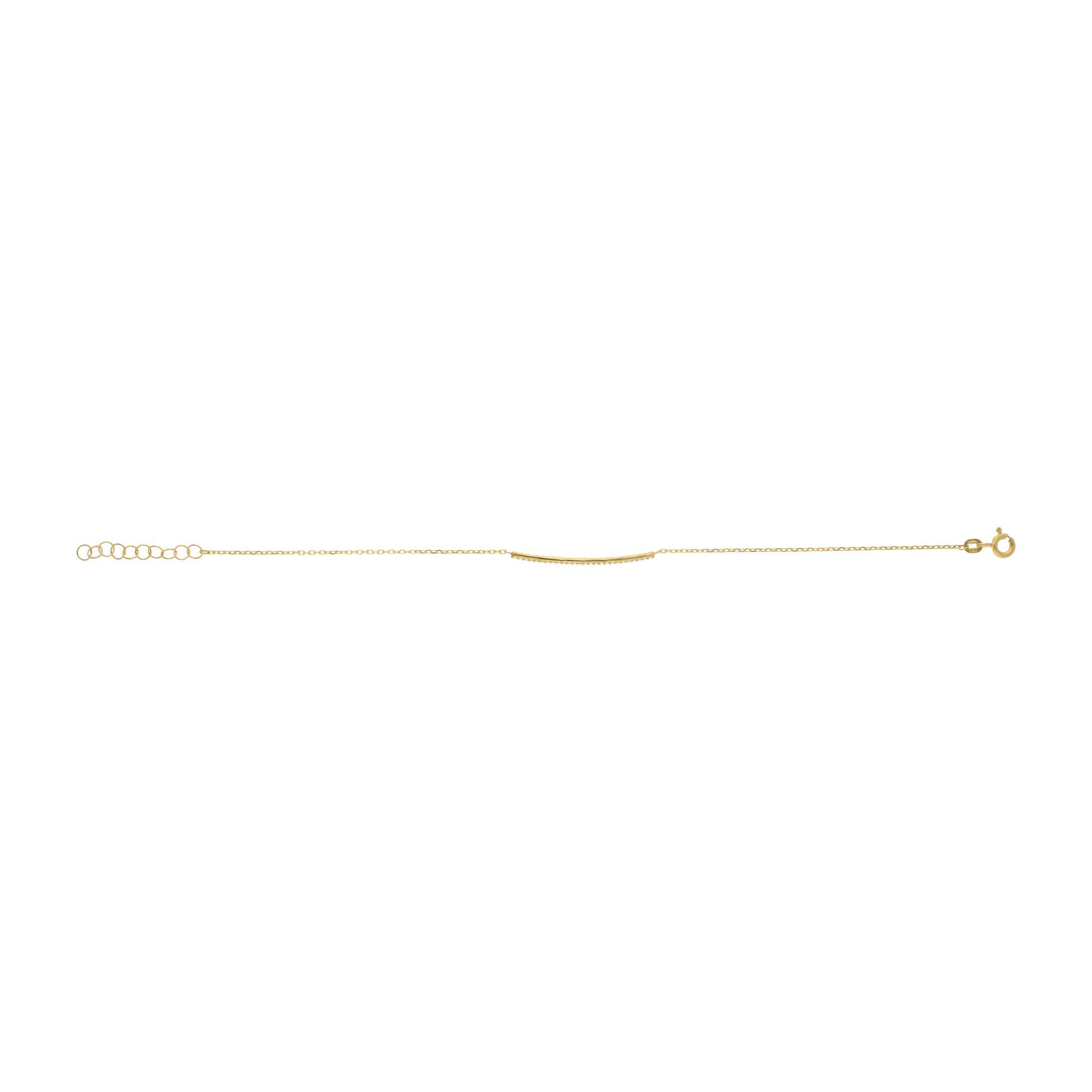 Pulsera barra circonias 14K