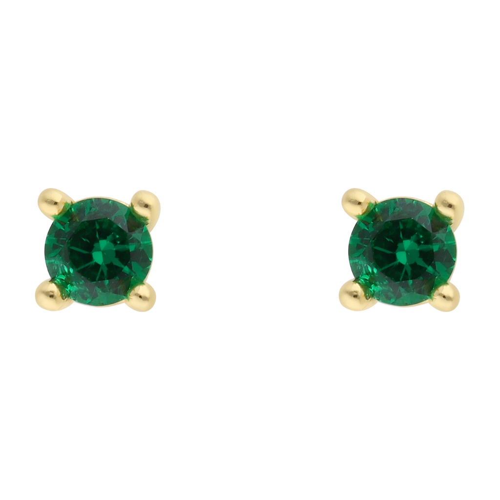 Broquel circonia solitario 14K