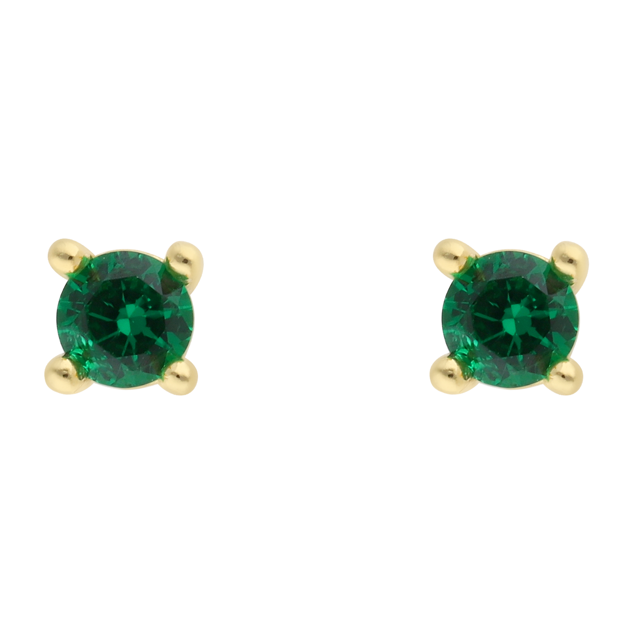 Broquel circonia solitario 14K