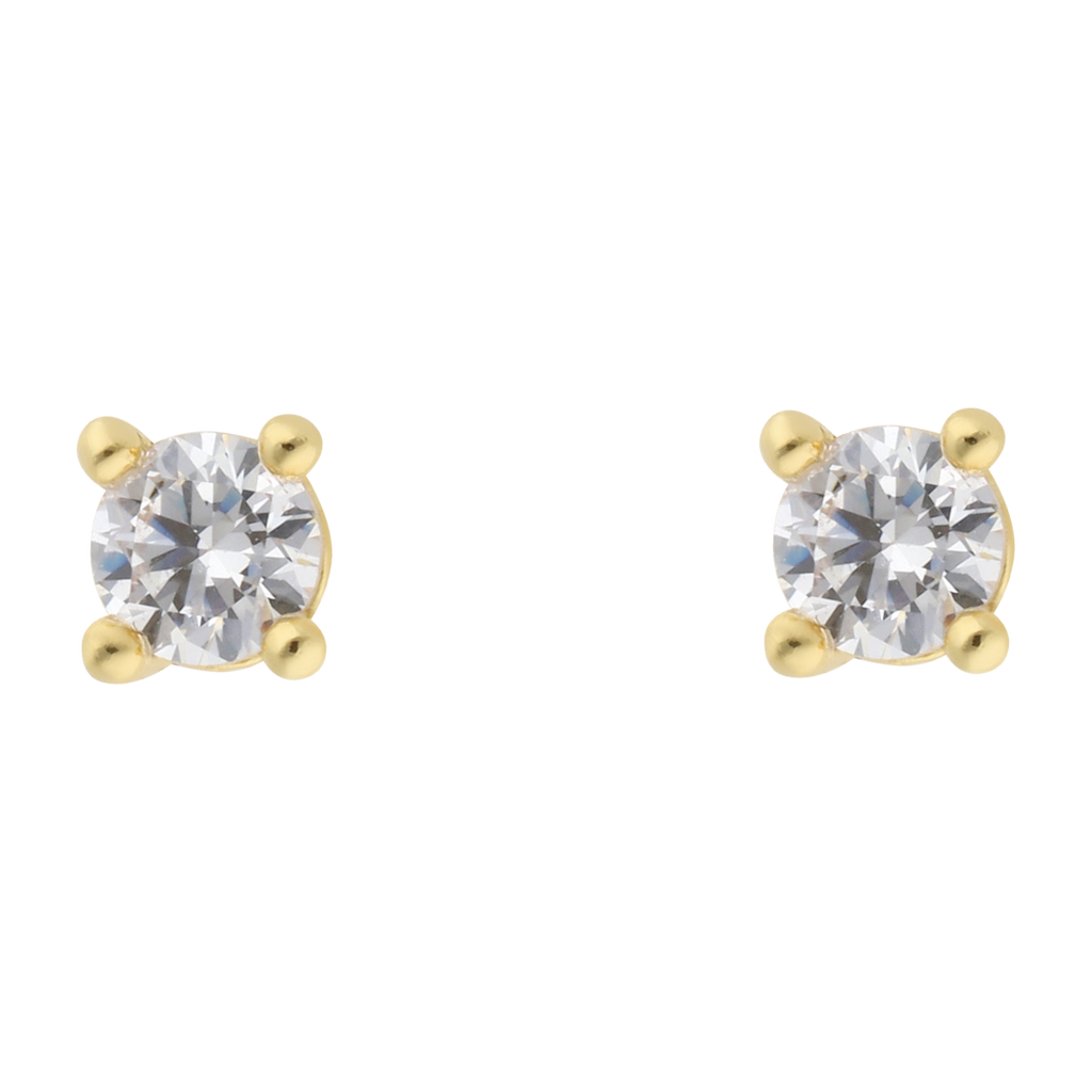 Broquel circonia solitario 14K