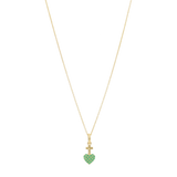 Collar Sagrado Corazón mini circonias 10K