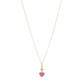 Collar Sagrado Corazón mini circonias 10K