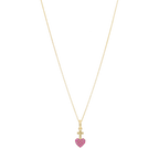 Collar Sagrado Corazón mini circonias 10K