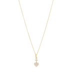 Collar Sagrado Corazón mini circonias 10K