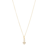 Collar Sagrado Corazón mini circonias 10K