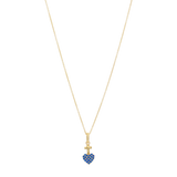 Collar Sagrado Corazón mini circonias 10K