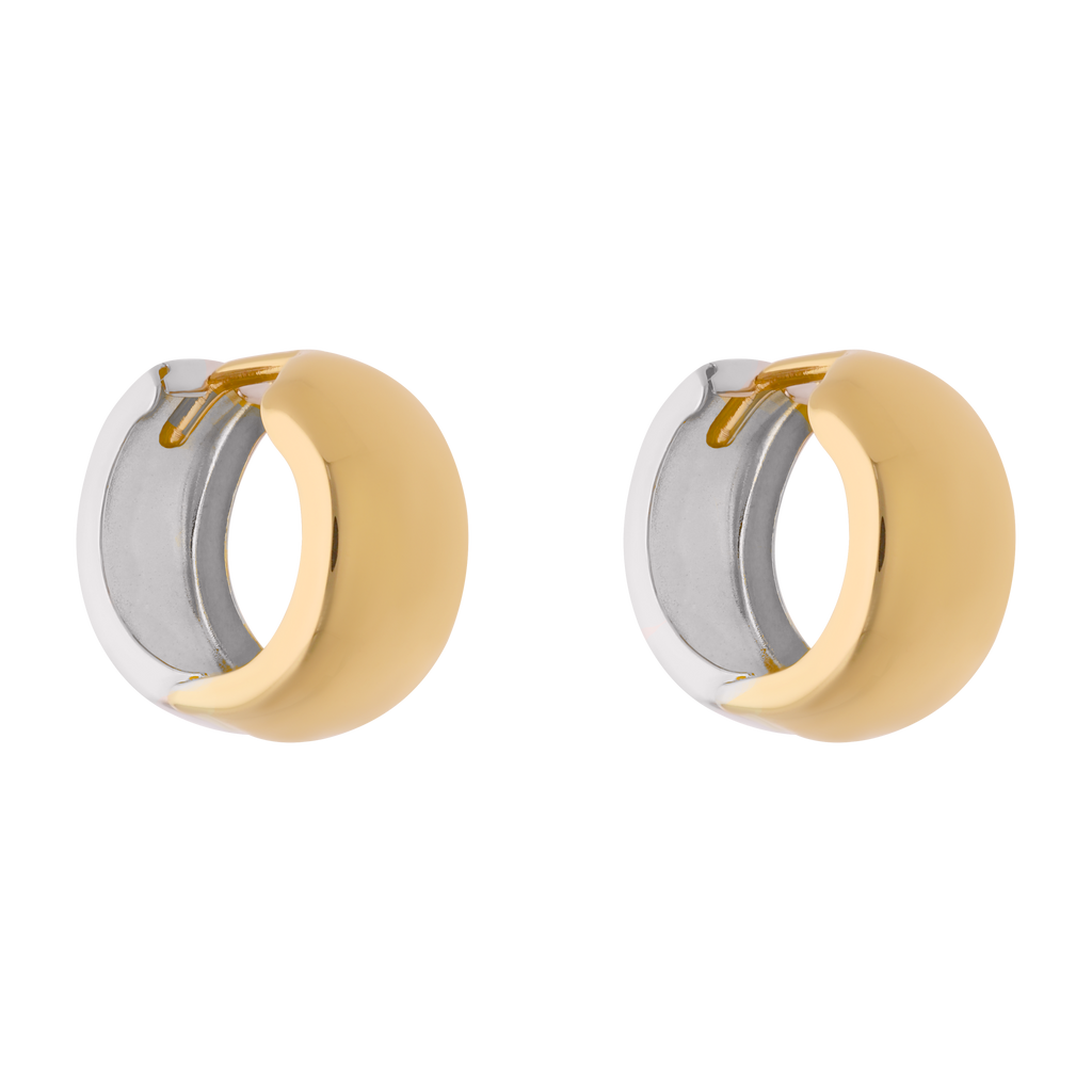 Arracadas 7mm doble vista 10K