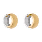 Arracadas 7mm doble vista 10K