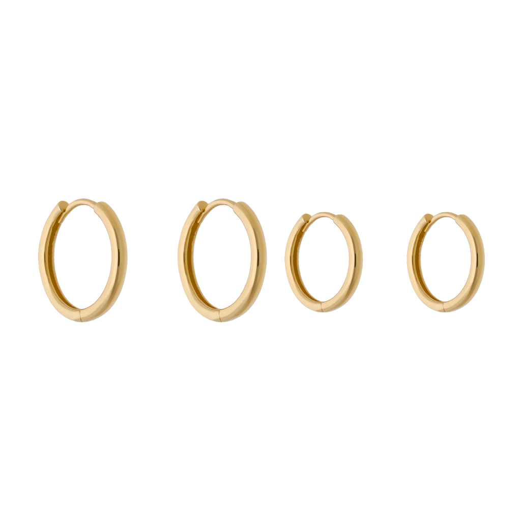 Arracadas 1.8 mm lisas oro amarillo 10K