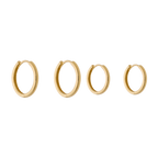 Arracadas 1.8 mm lisas oro amarillo 10K