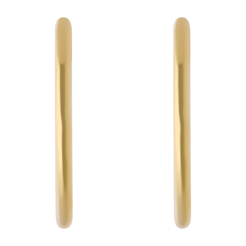 Arracadas 1.3 mm lisas oro amarillo 10K