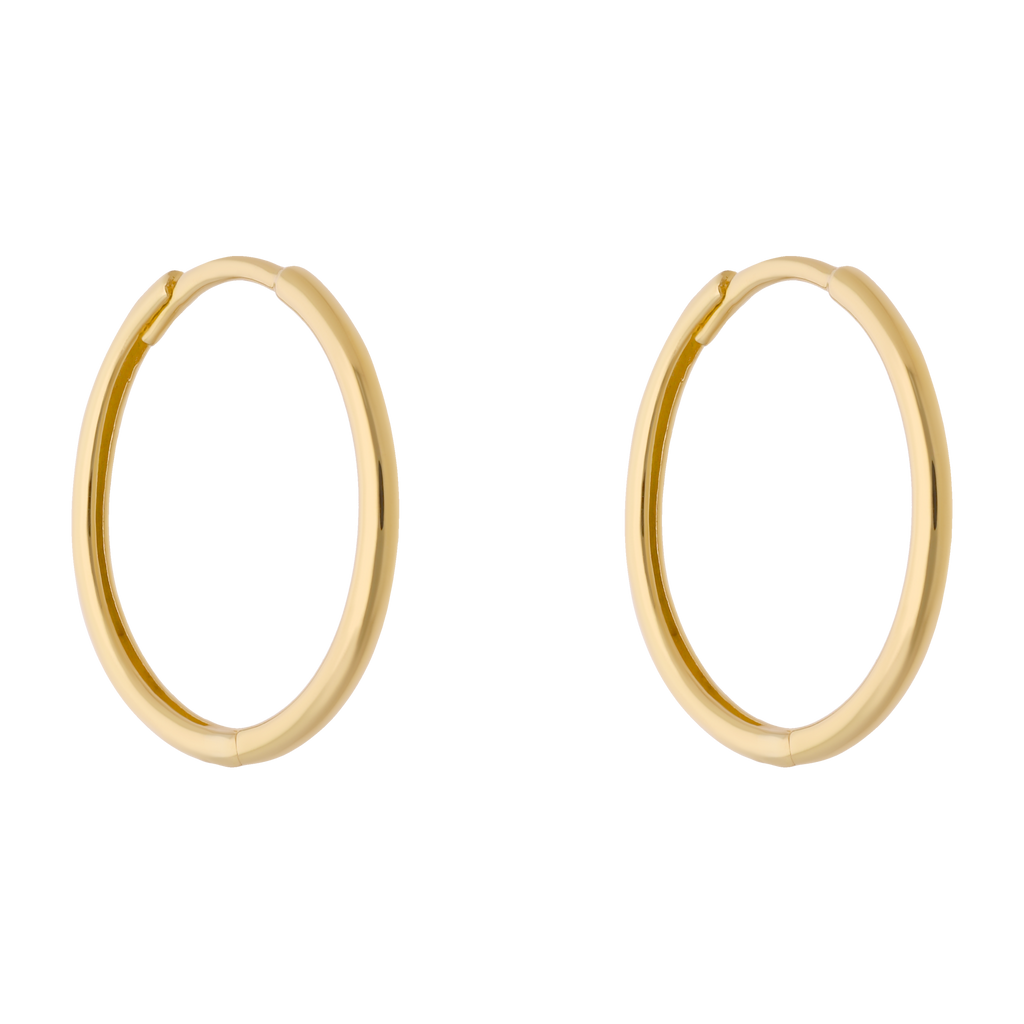 Arracadas 1.3 mm lisas oro amarillo 10K