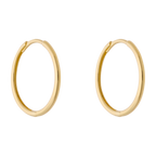 Arracadas 1.3 mm lisas oro amarillo 10K