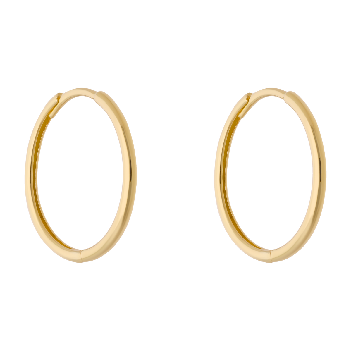 Arracadas 1.3 mm lisas oro amarillo 10K