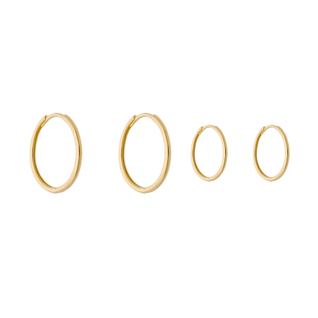 Arracadas 1.3 mm lisas oro amarillo 10K