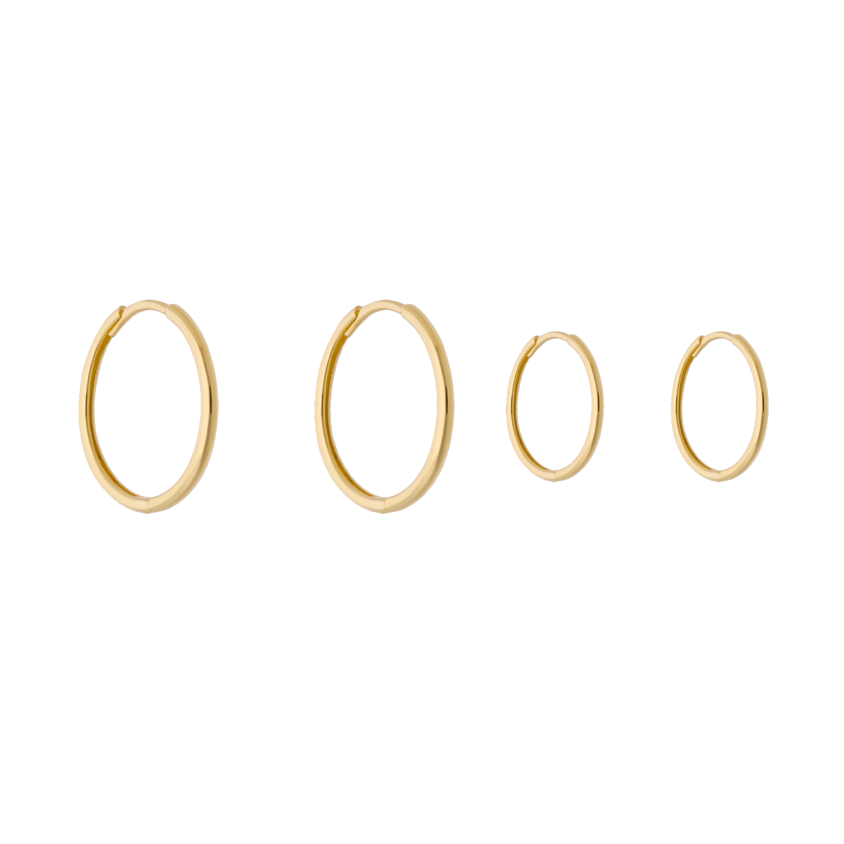 Arracadas 1.3 mm lisas oro amarillo 10K