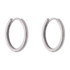 Arracadas 1.8 mm lisas oro blanco 10K
