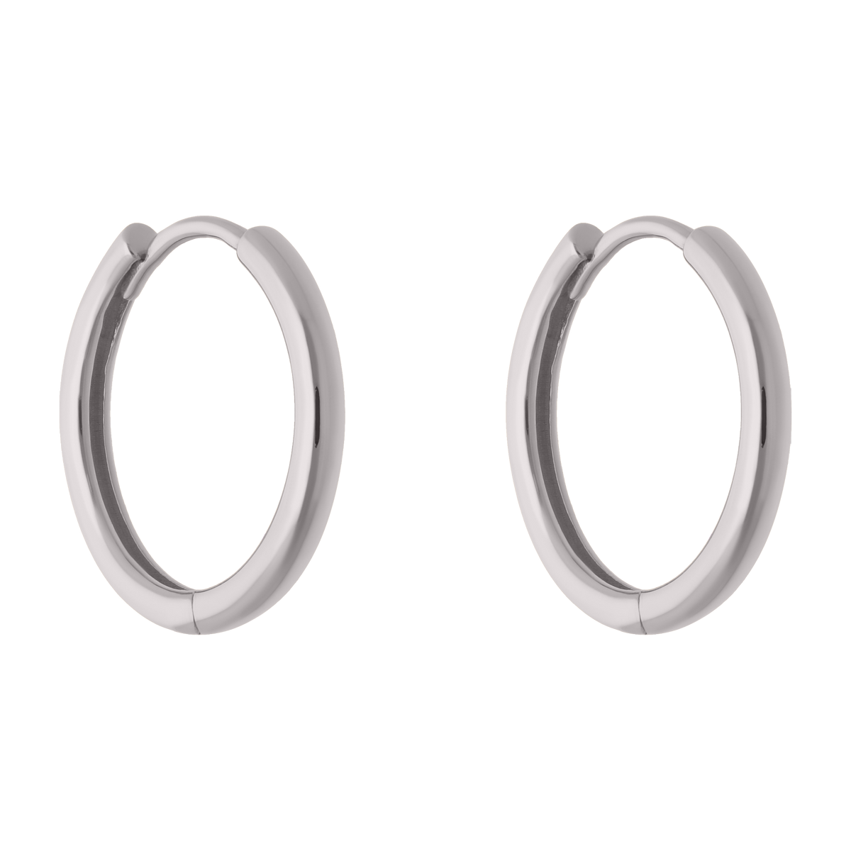 Arracadas 1.8 mm lisas oro blanco 10K