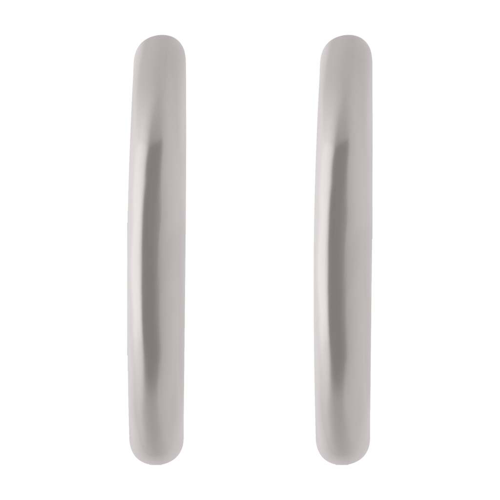 Arracadas 1.8 mm lisas oro blanco 10K