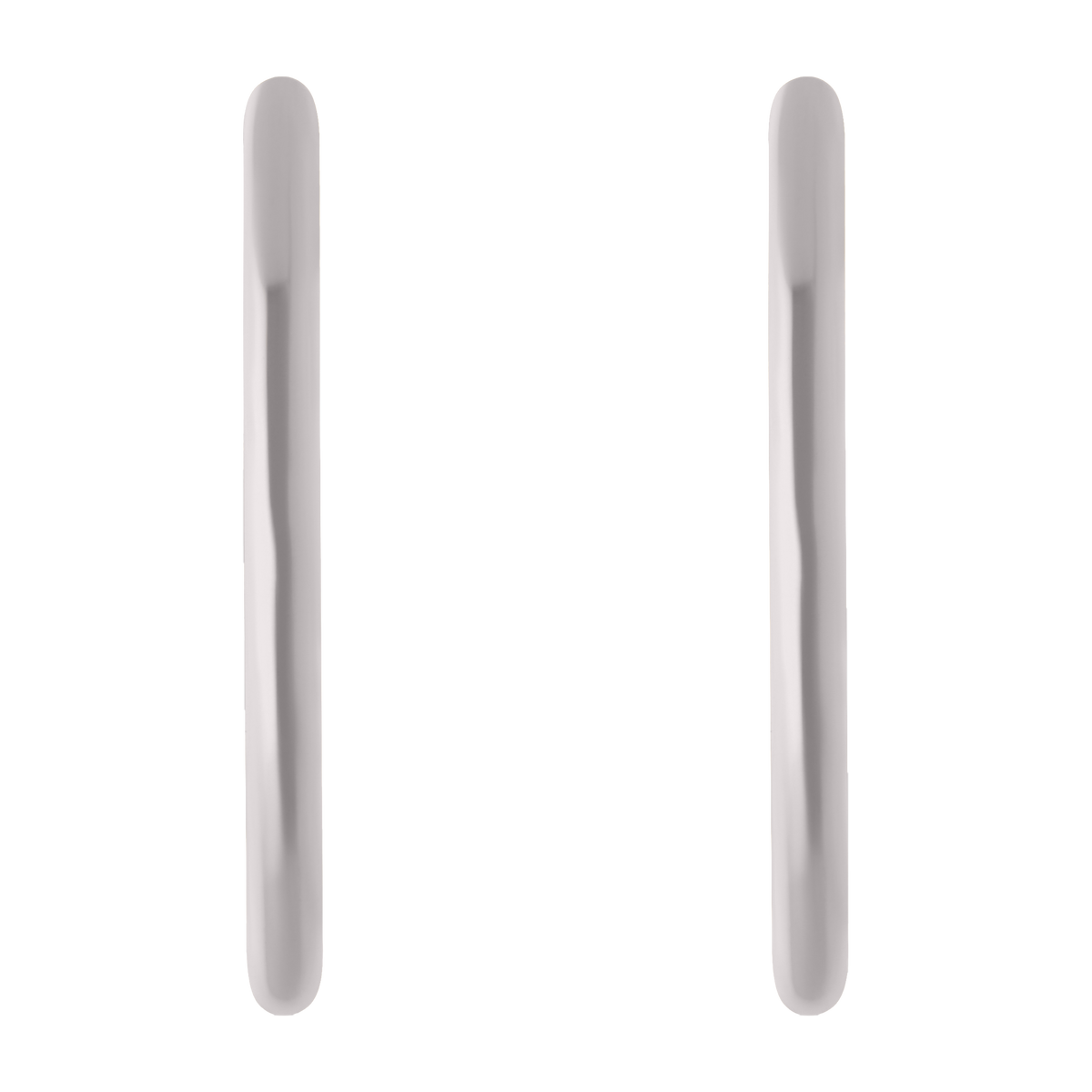 Arracadas 1.3 mm lisas oro blanco 10K