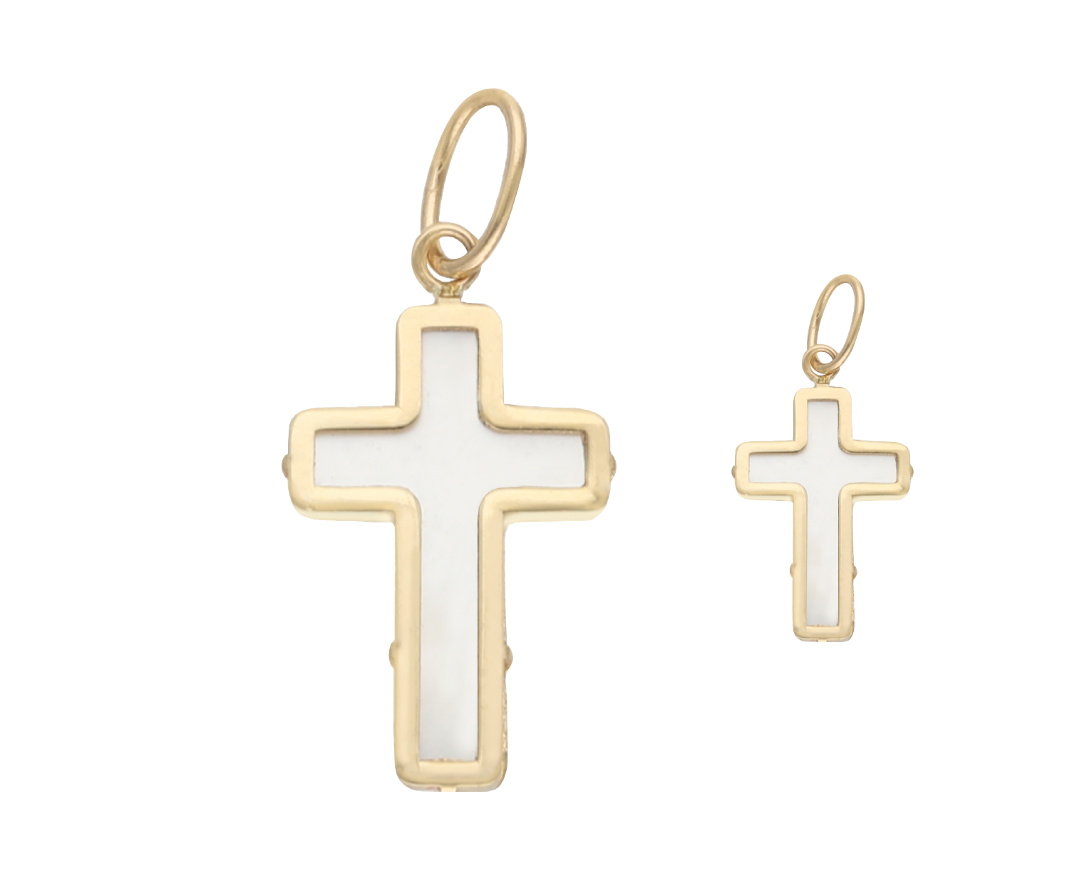 Cruz madre perla 14K