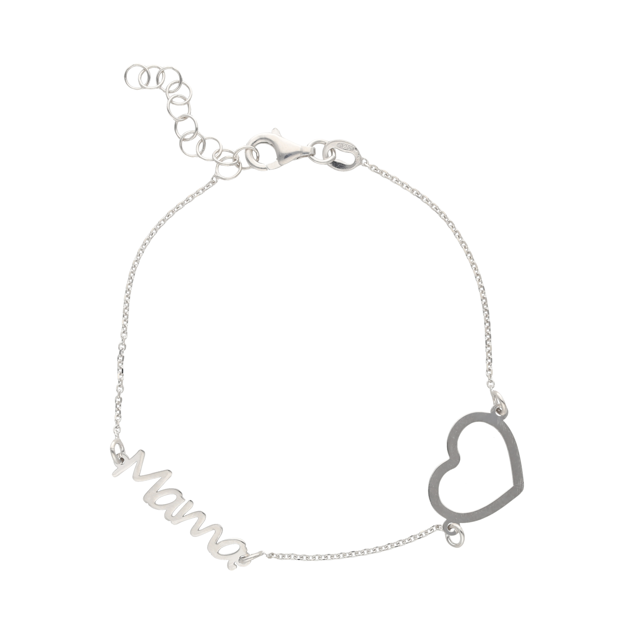 Pulsera mamá plata