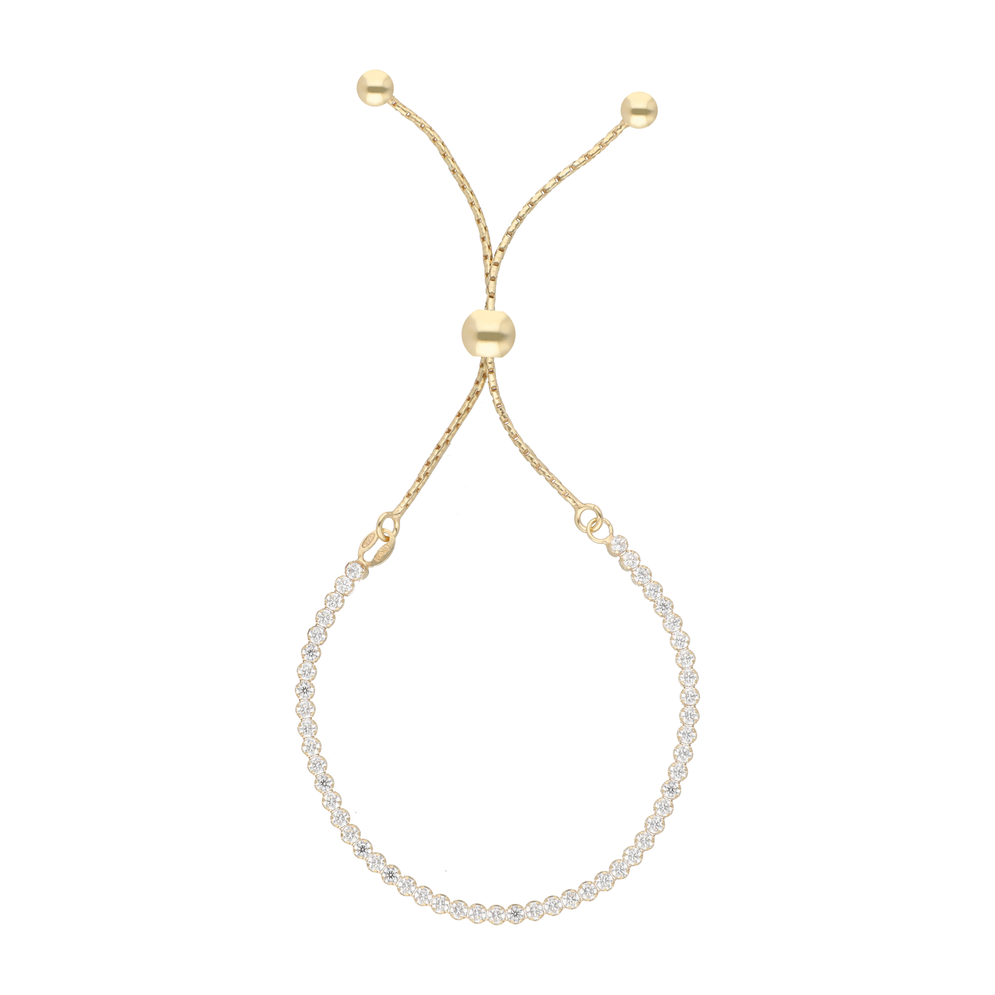 Pulsera circonias plata