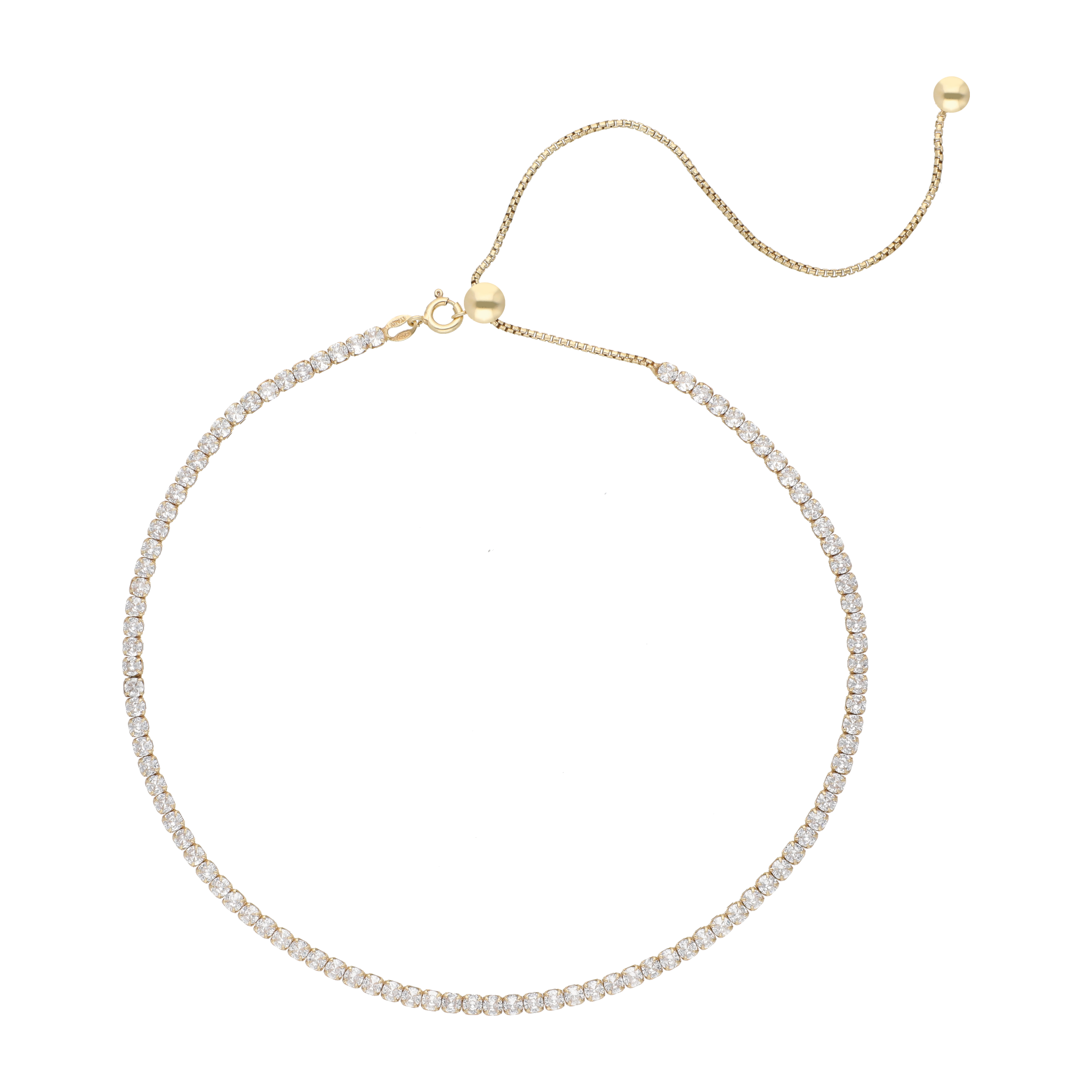 Tennis necklace plata y circonias