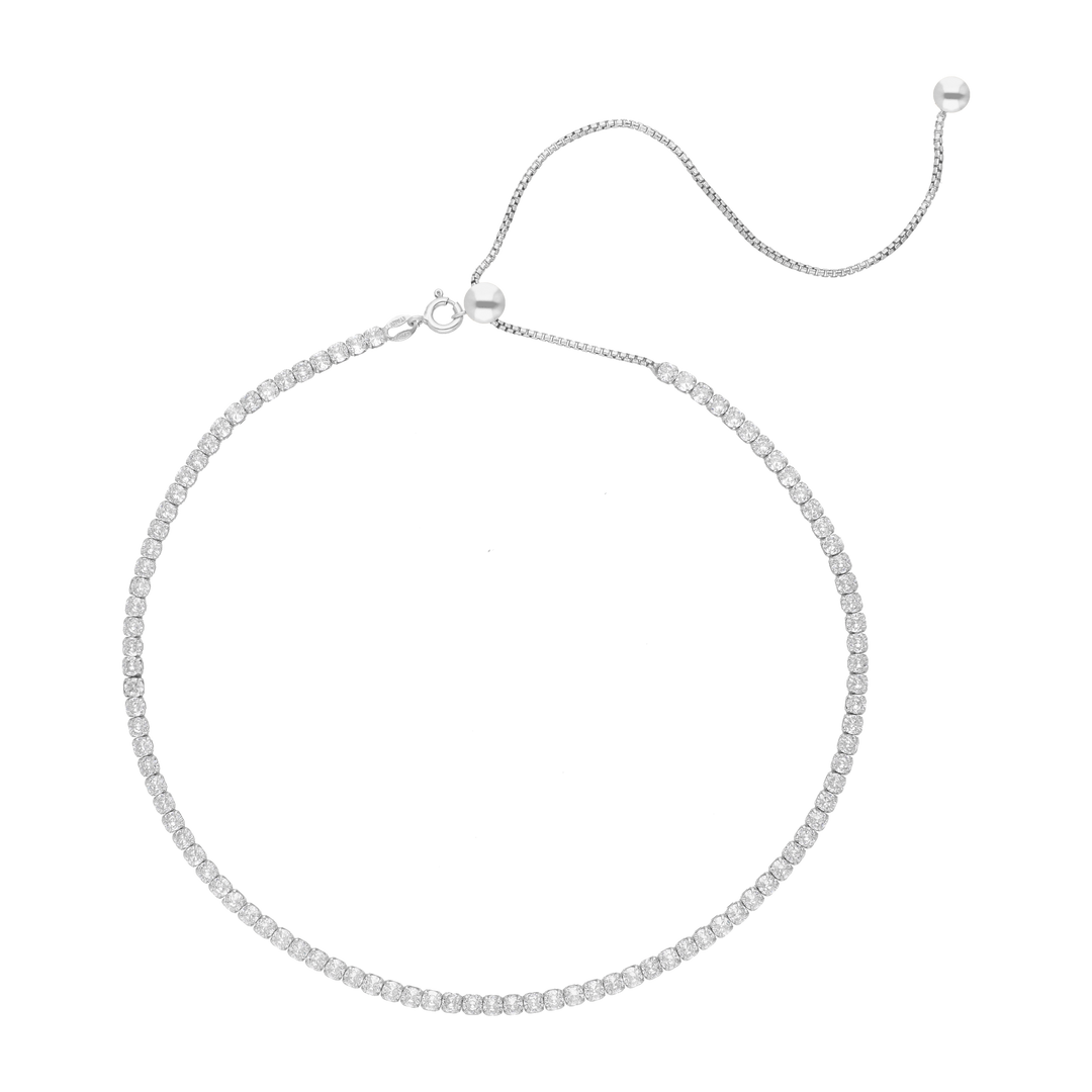Tennis necklace plata y circonias