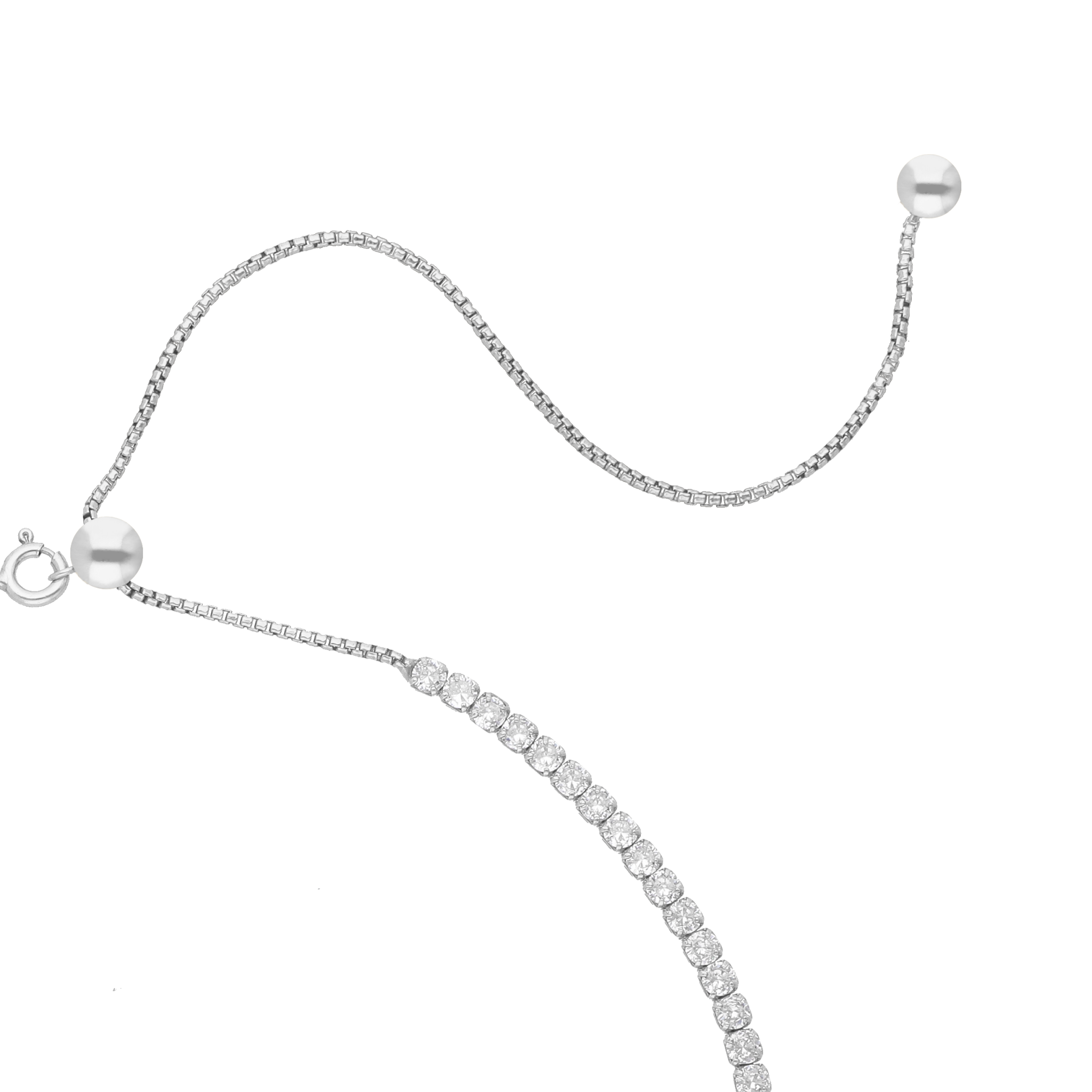 Tennis necklace plata y circonias