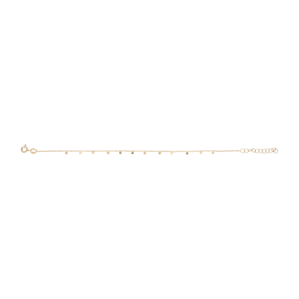 Pulsera dijes círculitos colgantes plata