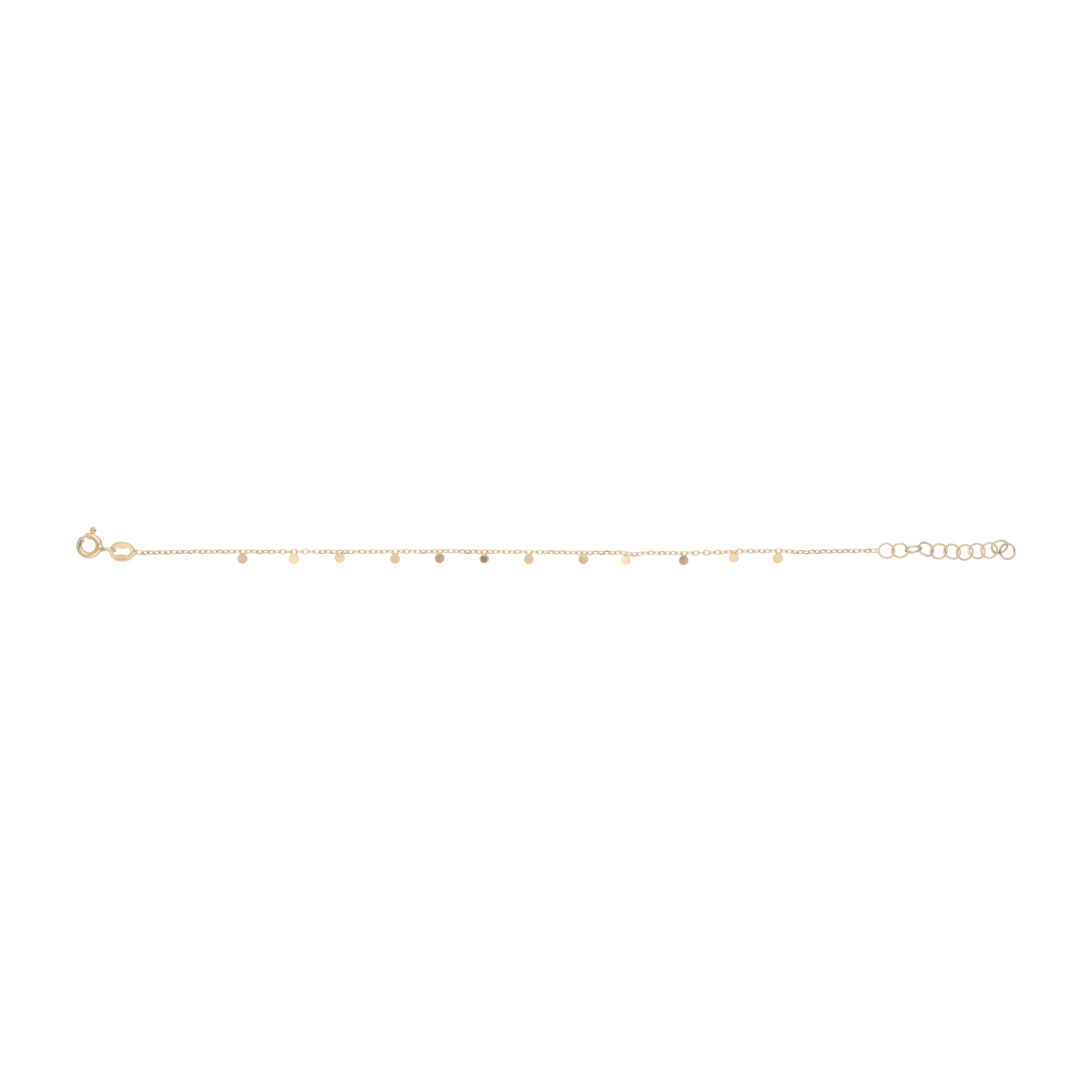 Pulsera dijes círculitos colgantes plata
