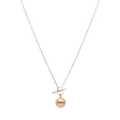 Collar plata dije bola rosa