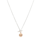 Collar plata dije bola rosa