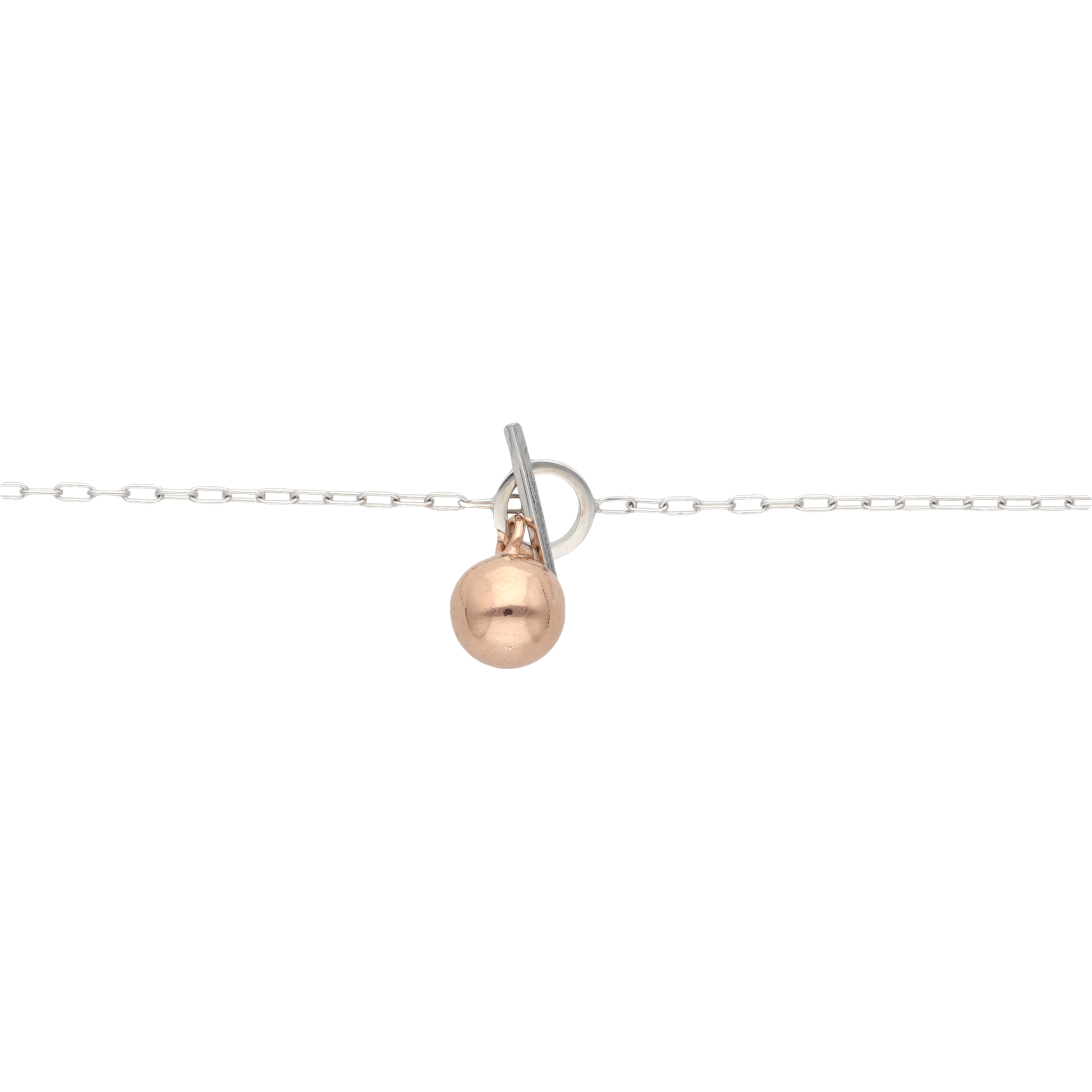 Collar plata dije bola rosa
