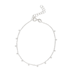 Pulsera dijes círculitos colgantes plata