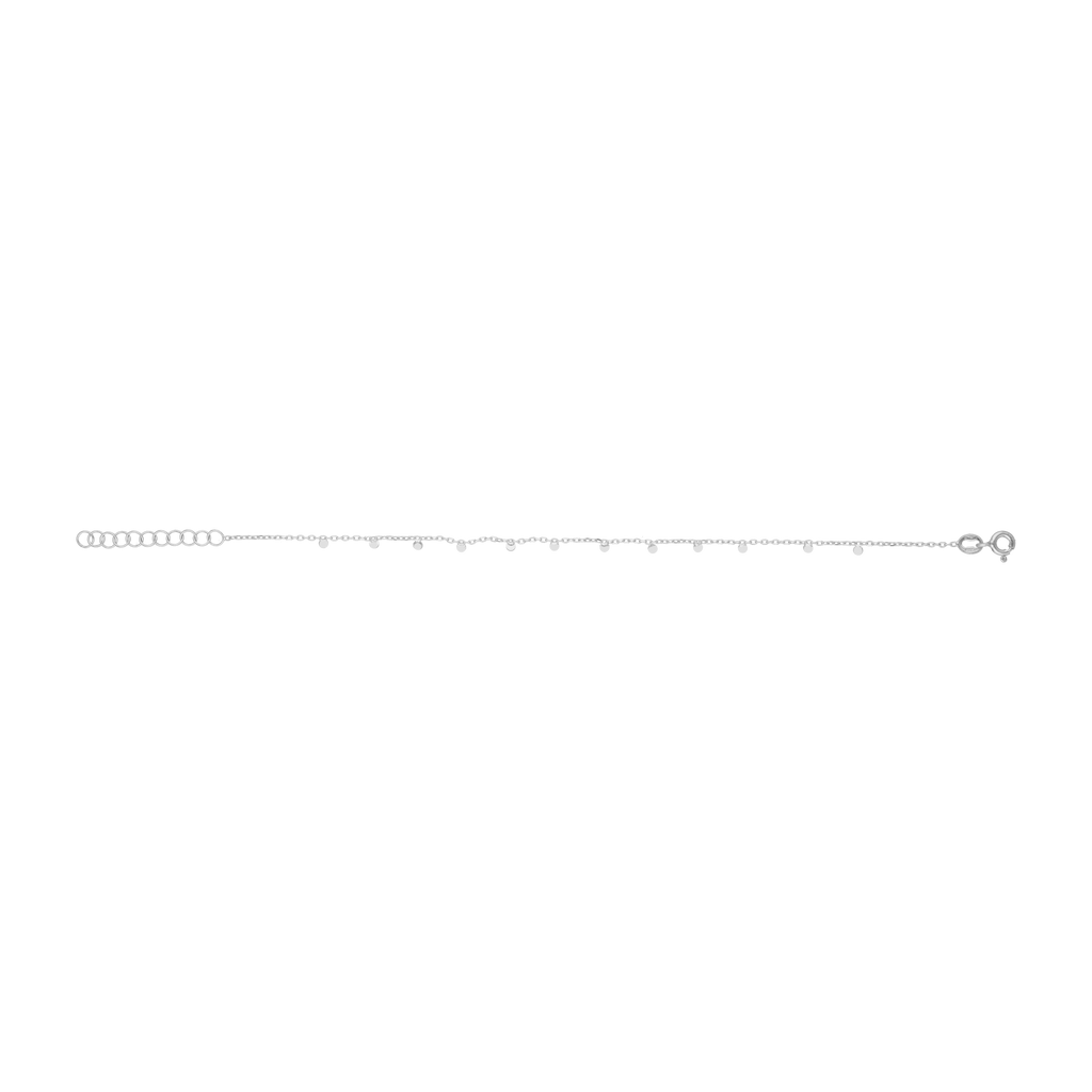 Pulsera dijes círculitos colgantes plata
