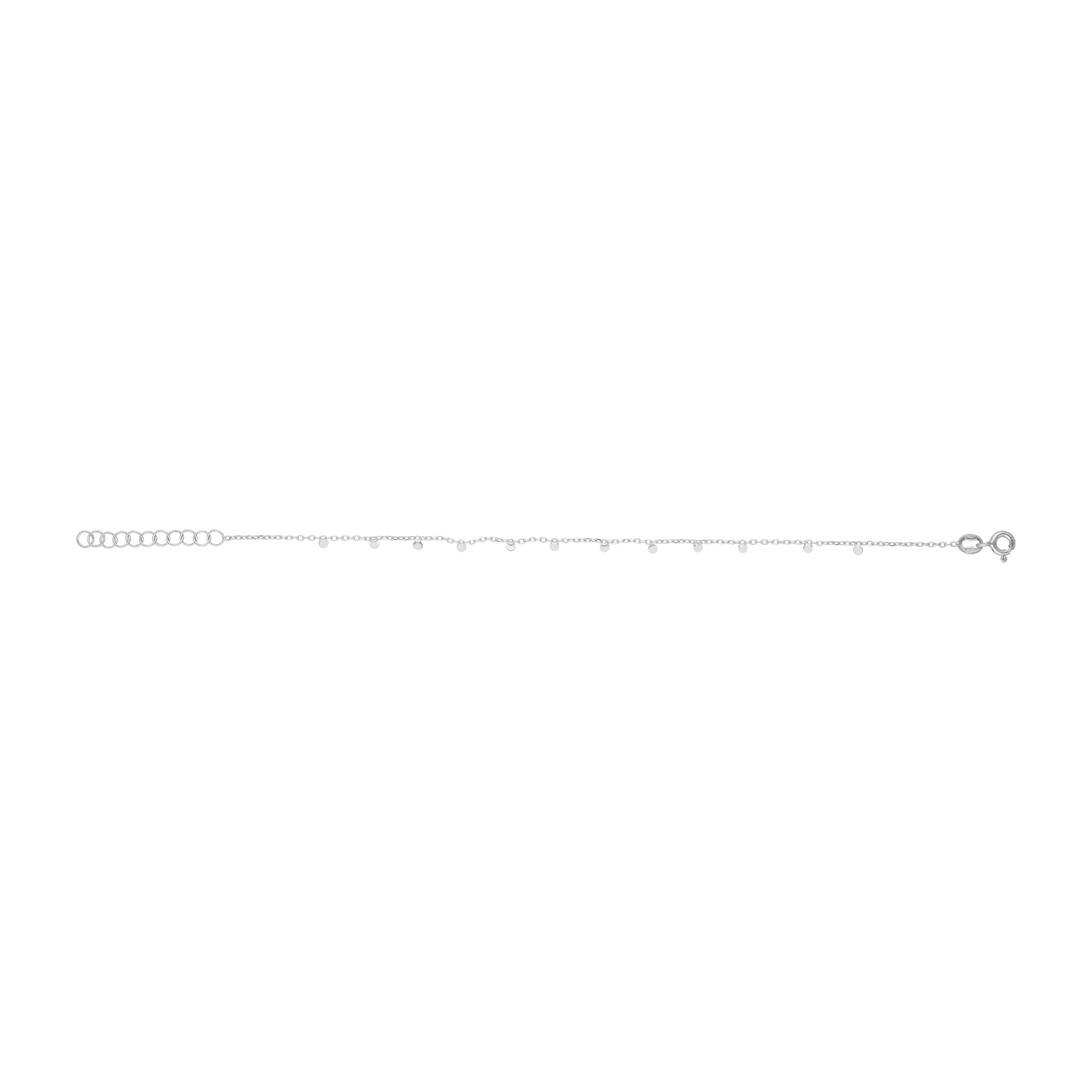 Pulsera dijes círculitos colgantes plata