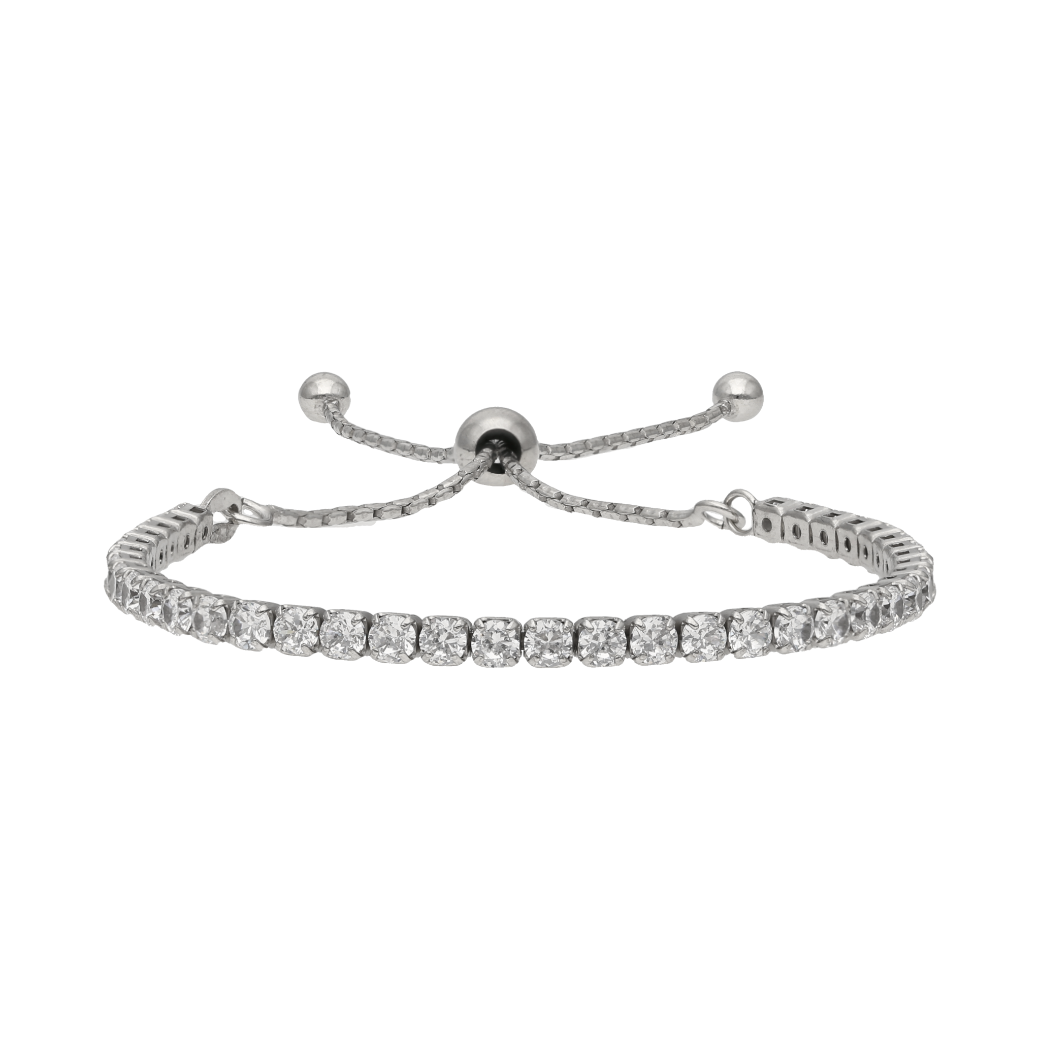 Tennis bracelet circonias plata